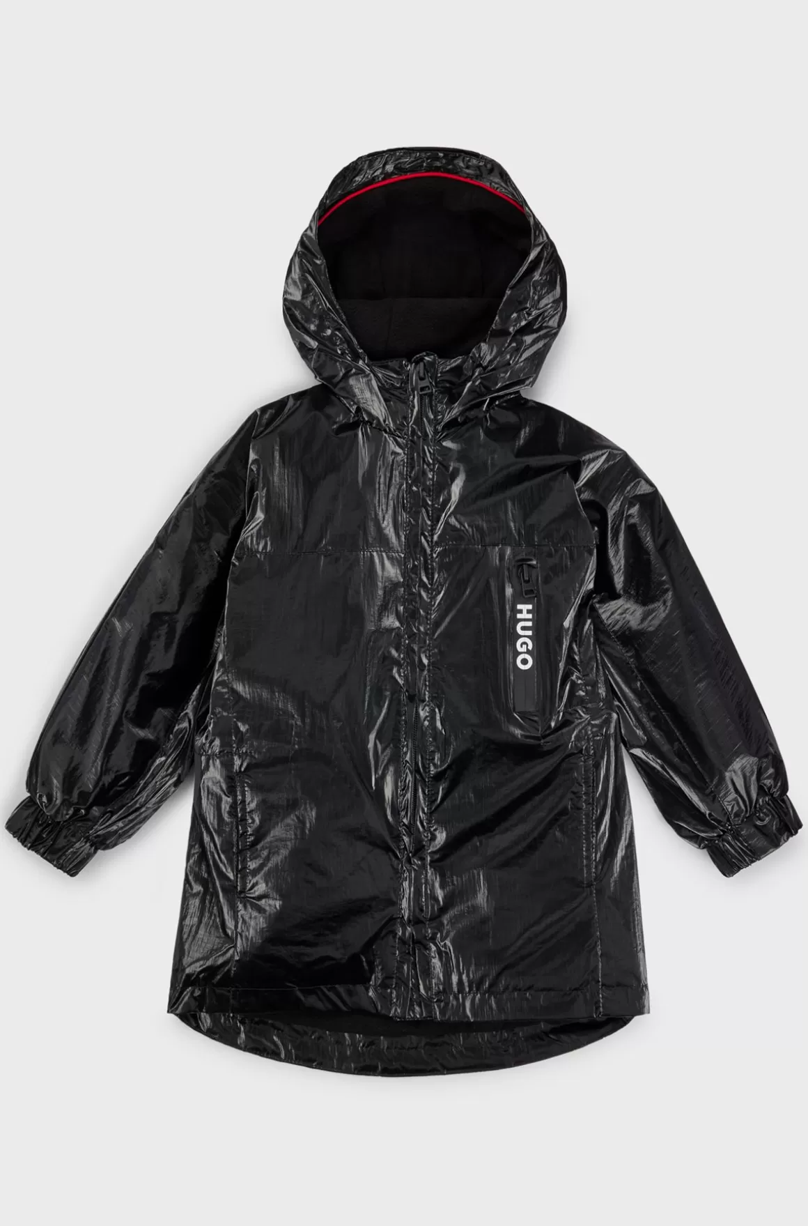 Børn HUGO BOSS Windbreaker Til Børn I Filmbetrukket Stof Med Logo Bagpå
